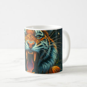 Roaring Tiger Moonlit Jungle Coffee Mug