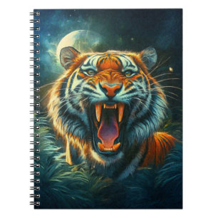 Roaring Tiger Moonlit Jungle Notebook