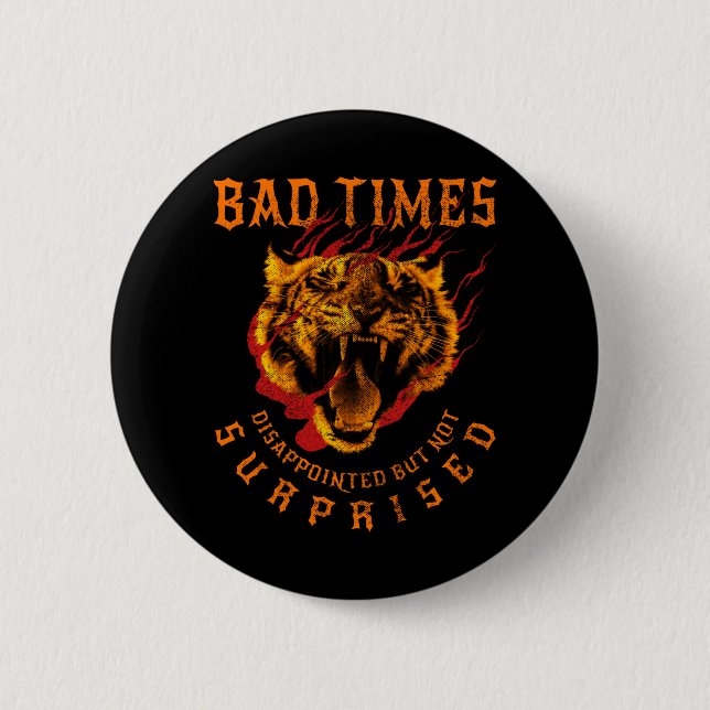 Roaring Tiger Year of 2022 6 Cm Round Badge (Front)