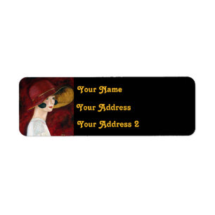 Roaring Twenties 1920s Flapper Girl in Red Hat