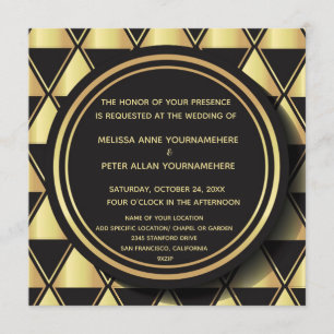 Roaring Twenties Art Deco Wedding Invitation