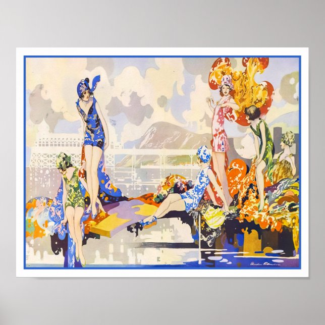 Roaring Twenties Beach Fashion Poster (Front)