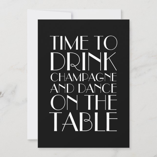 Roaring Twenties Birthday Invitation (Front)