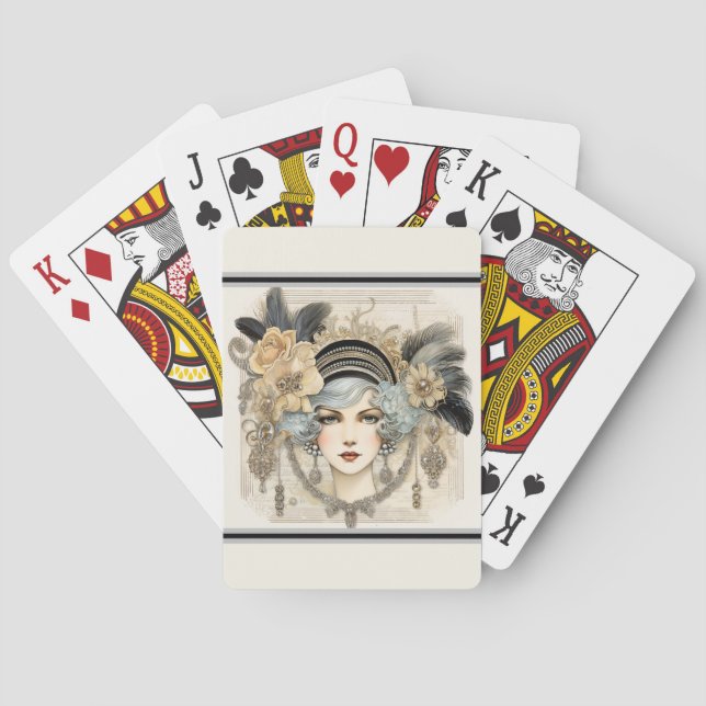 Roaring Twenties Flapper Playing Cards (Back)