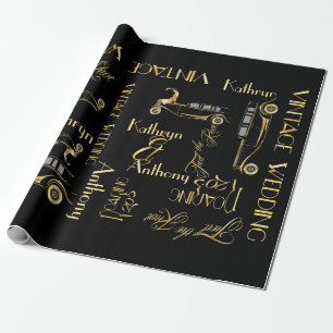 Roaring Twenties Gatsby Style Wedding Gift Wrap