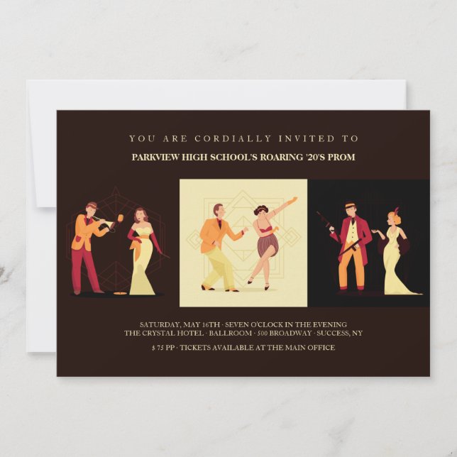 Roaring Twenties Invitations (Front)
