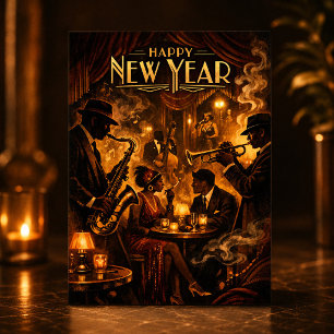 Roaring Twenties Jazz Club New Year Holiday Card