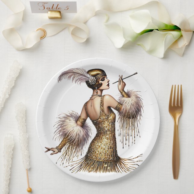 Roaring Twenties  Paper Plate (Wedding)