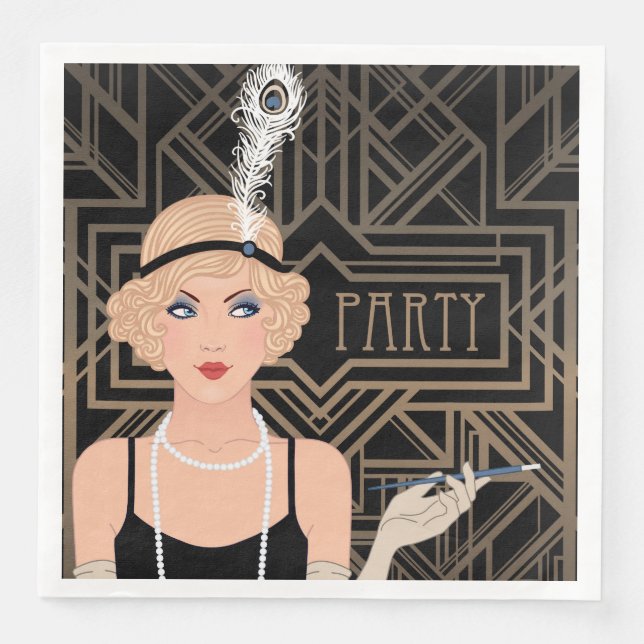 Roaring Twenties Party Napkin (Front)