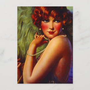 Roaring Twenties Pearls Plumes Flapper Invitation