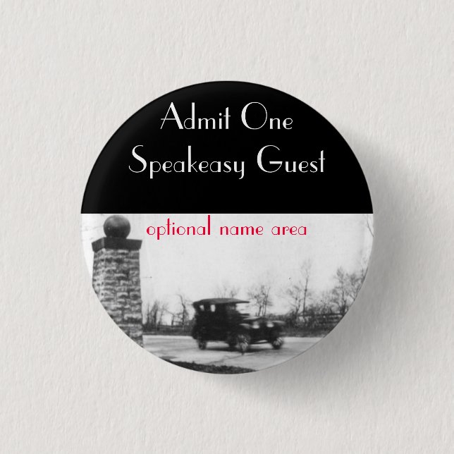 Roaring Twenties Prohibition Guest Badge (Front)