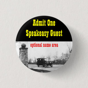 Roaring Twenties Prohibition Theme Name Badge