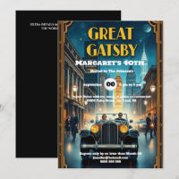 Roaring twenties retro dodge car 1920's poster