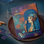Roaring Twenties Revival Art Deco  Jigsaw Puzzle<br><div class="desc">This Design was inspired by the Art Deco style. It features an Art Deco Lady from the 20s on a beautiful,  colourful background with orange,  blue,  and purple tones. Have fun building this beautiful puzzle.</div>