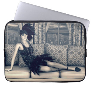 Roaring Twenties Vintage Retro 20th 30th Years Laptop Sleeve