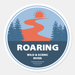 Roaring Wild and Scenic River Oregon Classic Round Sticker