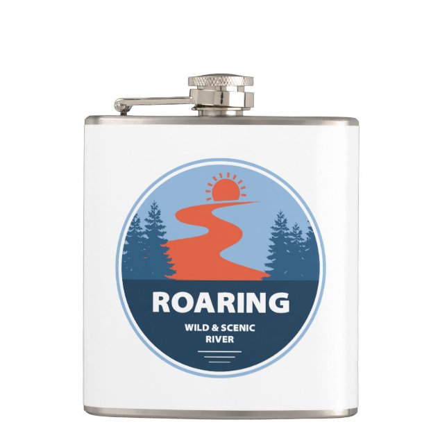 Roaring Wild and Scenic River Oregon Hip Flask (Front)