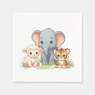 Roaring Zoo Birthday Napkin