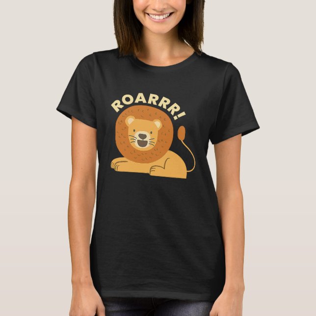 Roarrr I Lion Girl Boys Tiger Cat Animal Friend Ch T-Shirt (Front)