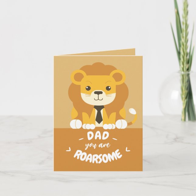Roarsome Dad Lion Father’s Day Card (Front)