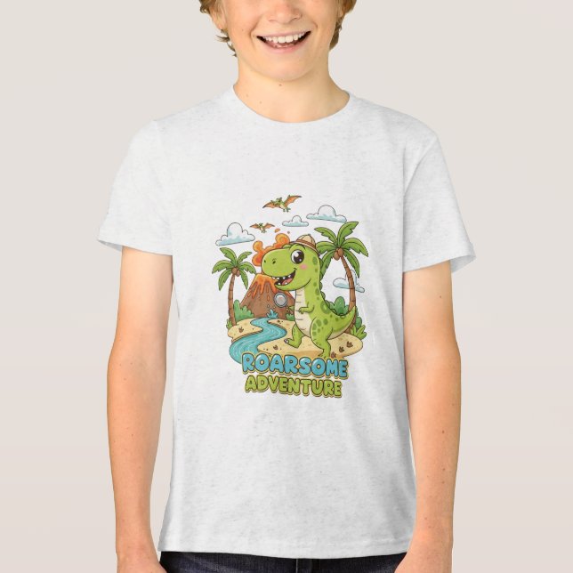 Roarsome Dino Adventure Tri-Blend Shirt (Front)