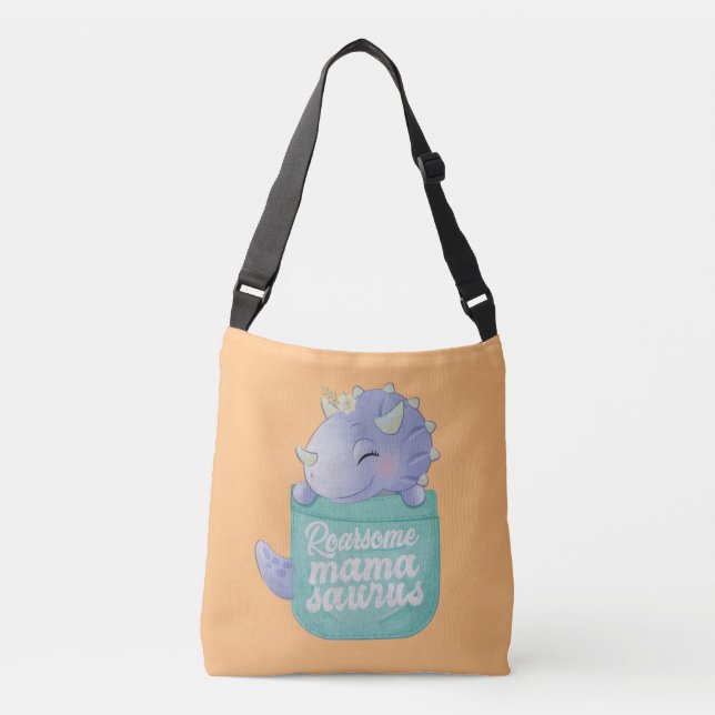 Roarsome Mamasaurus Crossbody Bag (Front)
