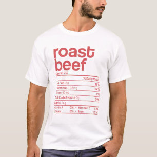 Roast Beef Nutrition Fact Funny Thanksgiving Chris T-Shirt