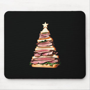 Roast Beef Sandwich Christmas Tree Mouse Mat