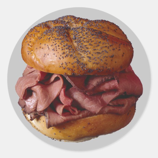 Roast Beef Sandwich Classic Round Sticker (Front)