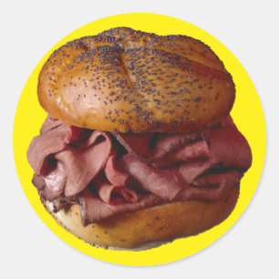 Roast Beef Sandwich Classic Round Sticker