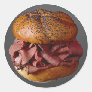 Roast Beef Sandwich Classic Round Sticker