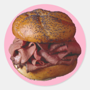 Roast Beef Sandwich Classic Round Sticker