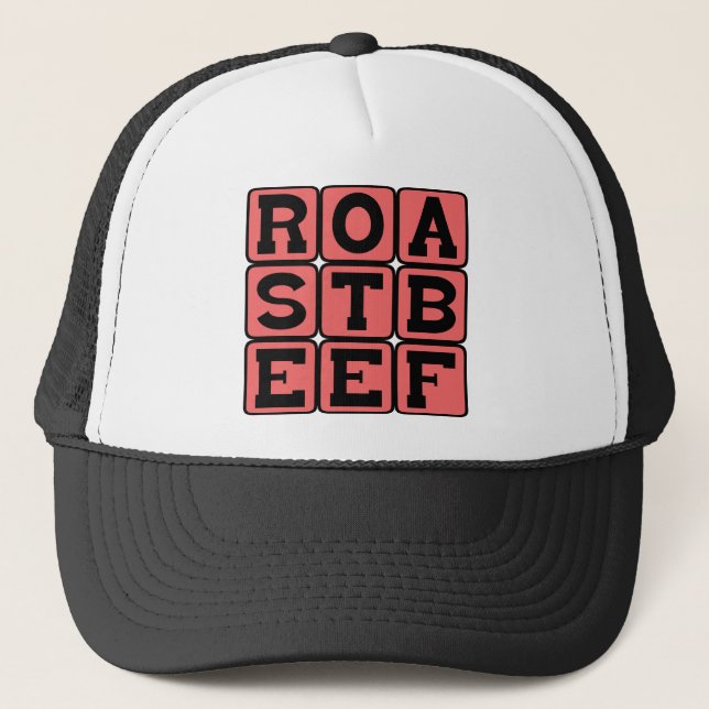 Roast Beef, Sandwich Meat Trucker Hat (Front)