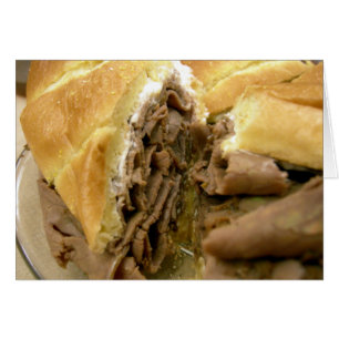 Roast beef sandwich with creamy goat cheese