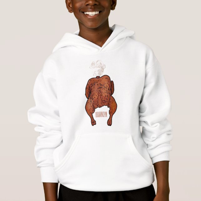 Roast chicken cartoon illustration  (Front)