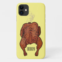 Roast chicken cartoon illustration