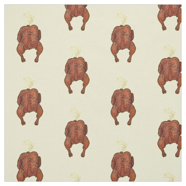 Roast chicken cartoon illustration  fabric (Swatch)