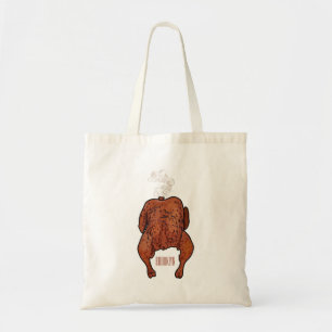 Roast chicken cartoon illustration  tote bag