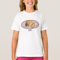 Roast pork belly cartoon illustration 