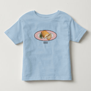 Roast pork belly cartoon illustration toddler T-Shirt