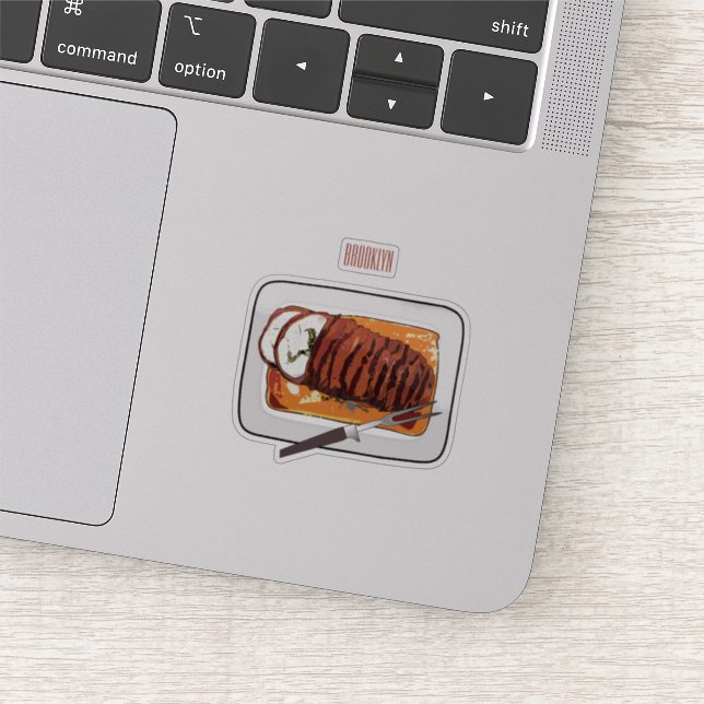 Roast turkey breast cartoon illustration (Detail)