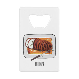 Roast turkey breast cartoon illustration 