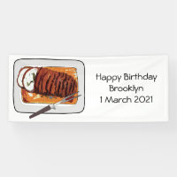 Roast turkey breast cartoon illustration