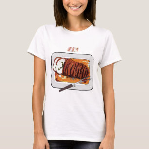 Roast turkey breast cartoon illustration  T-Shirt