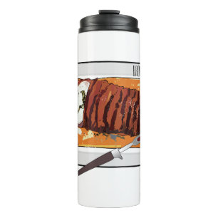 Roast turkey breast cartoon illustration thermal tumbler