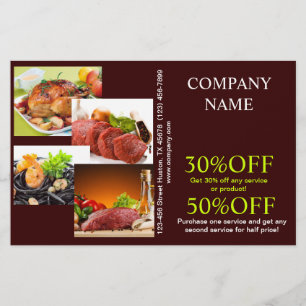 roasted chicken private chef diner catering flyer
