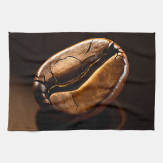 Roasted Coffee Bean Macro Closeup Tea Towel