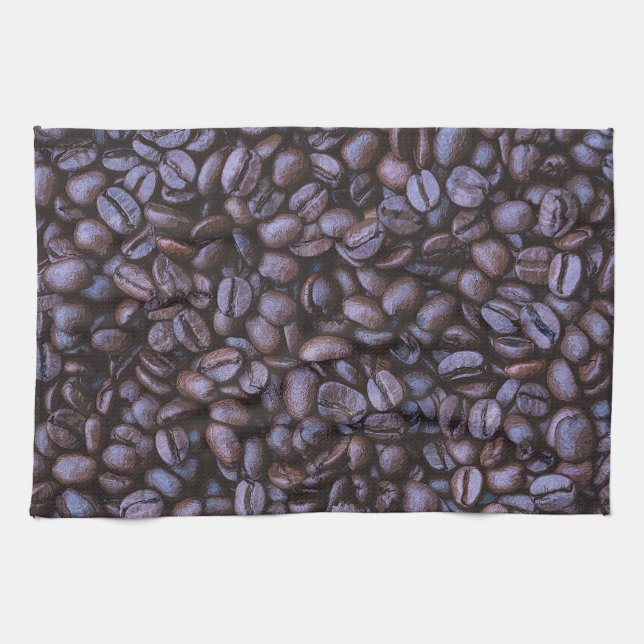 Roasted Coffee Beans Acrylic Artwork | Tea Towel (Horizontal)