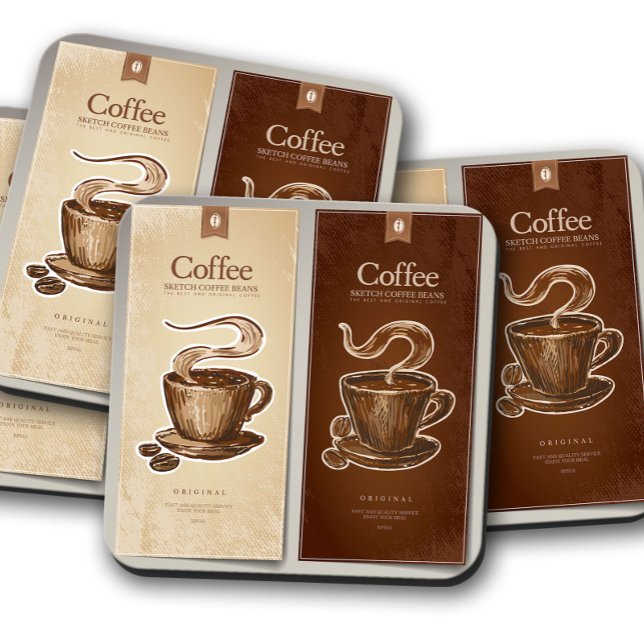 Roasted Coffee Beans | Aromatic Coffee Coaster Set (Creator Uploaded)