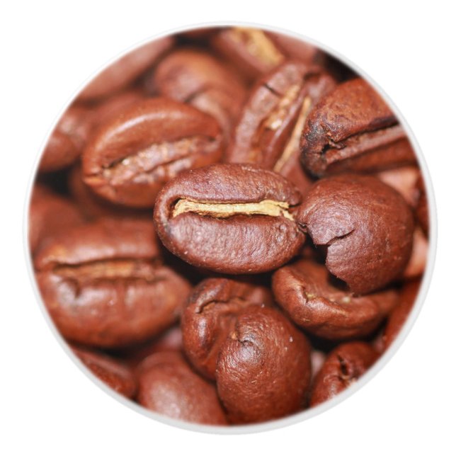 Roasted Coffee Beans Ceramic Knob (Front)